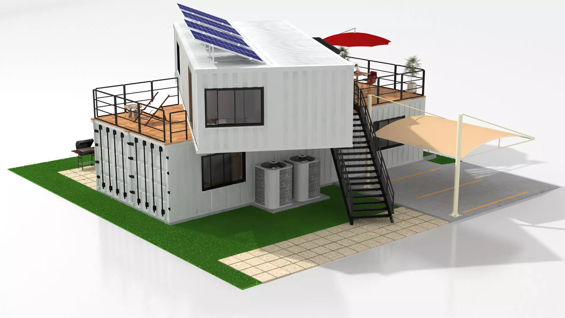 40ft Container Houses  3D model_2