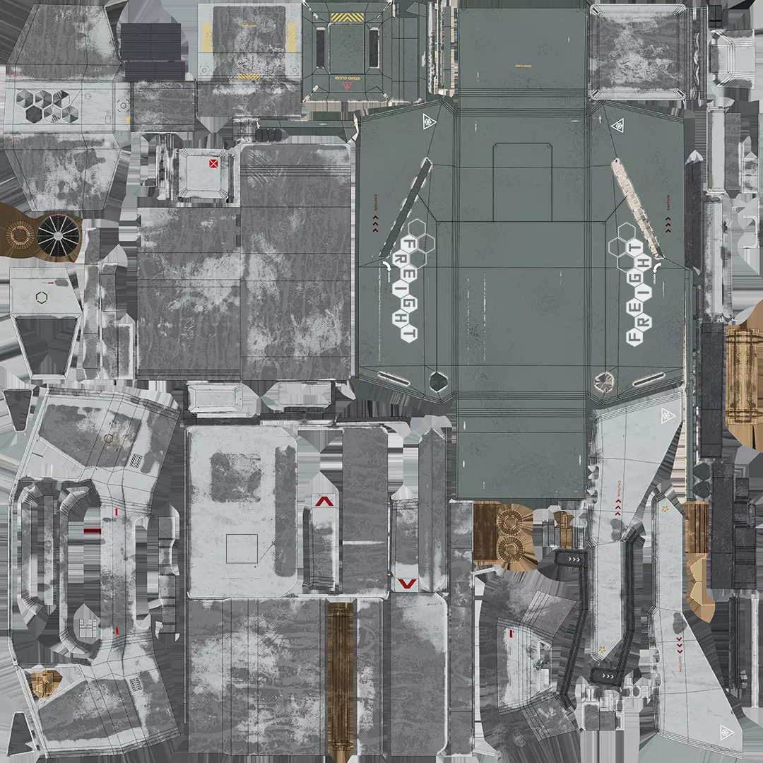 Sci-fi Oil Tanker Low-poly 3D model_11