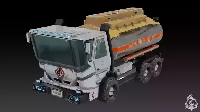 Sci-fi Oil Tanker Low-poly 3D model Sci-fi Oil Tanker Low-poly 3D model