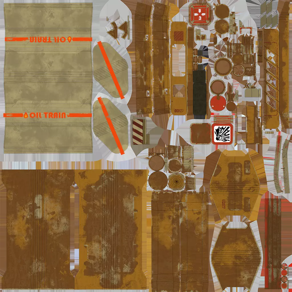 Sci-fi Oil Tanker Low-poly 3D model_9