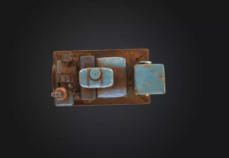 Rustic Generator Low-poly 3D model_16