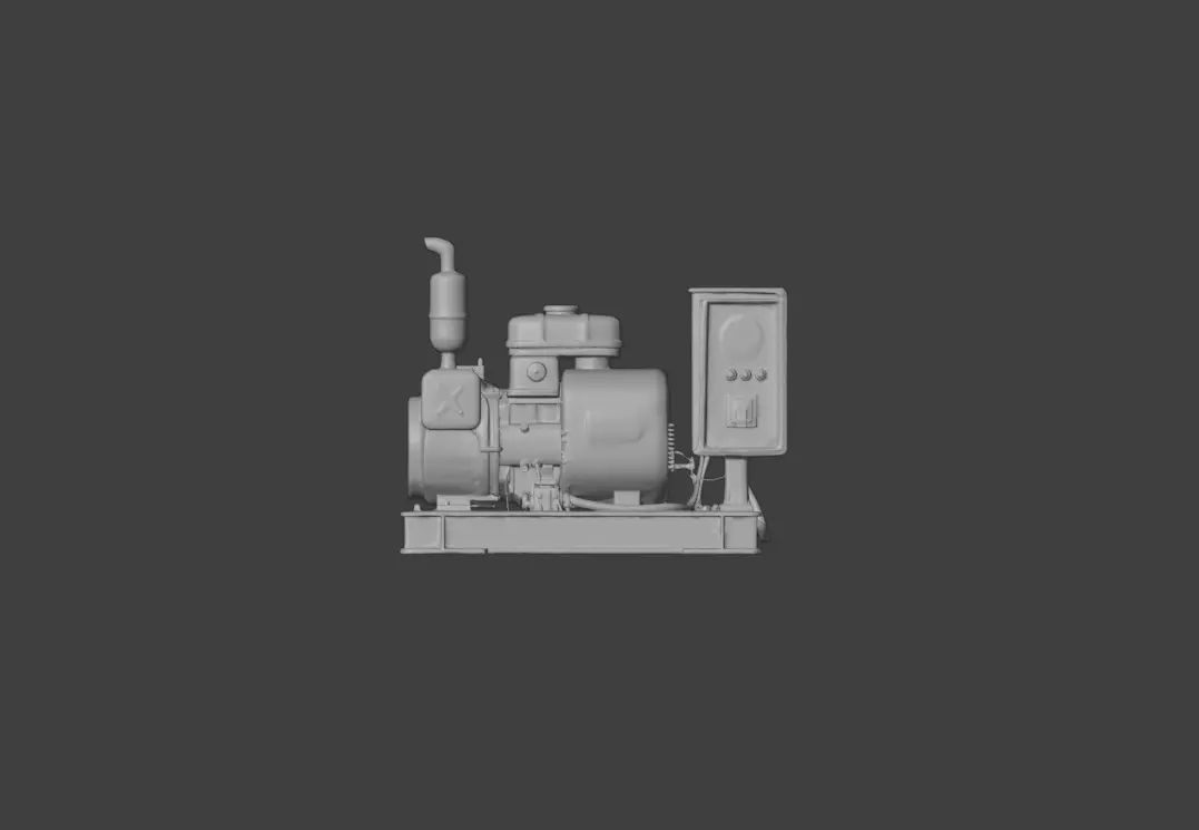 Rustic Generator Low-poly 3D model_17