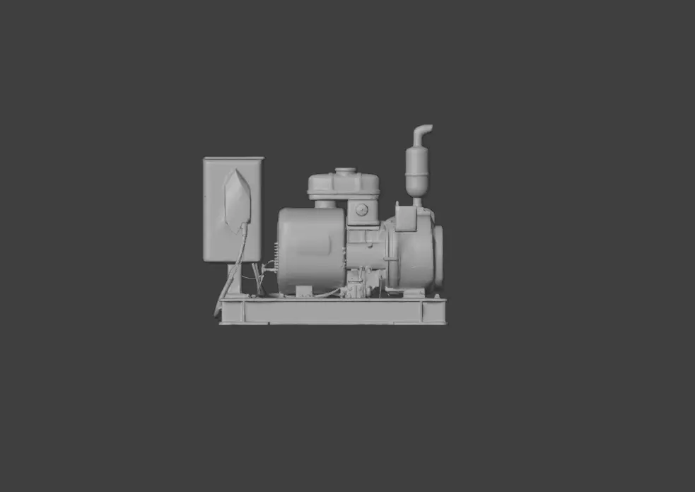 Rustic Generator Low-poly 3D model_19