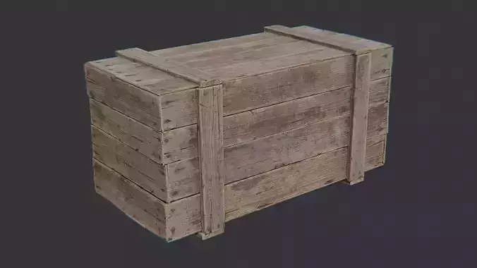 Weathered Wooden Shipping Crate