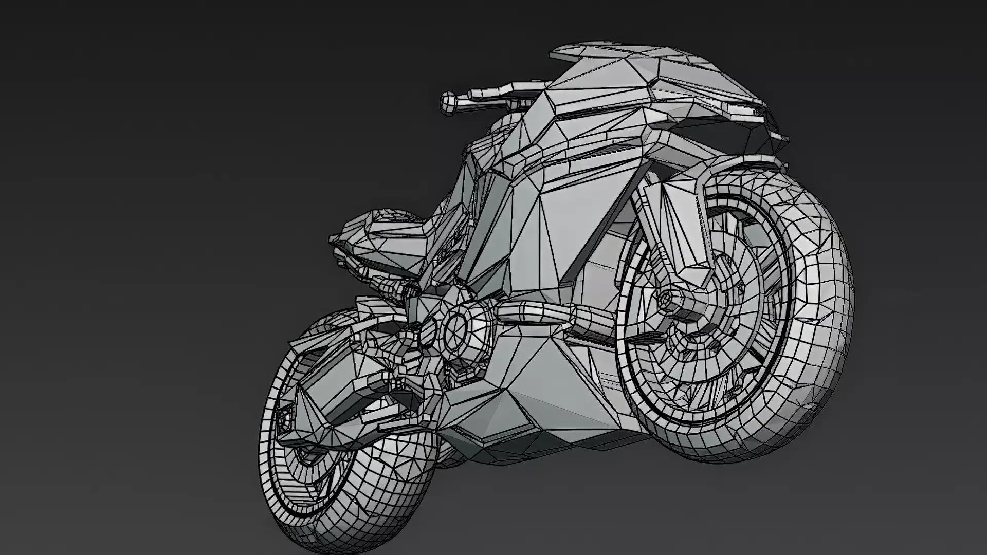 Cyberpunk Motorcycle 3D Model PBR Low-poly 3D model_11
