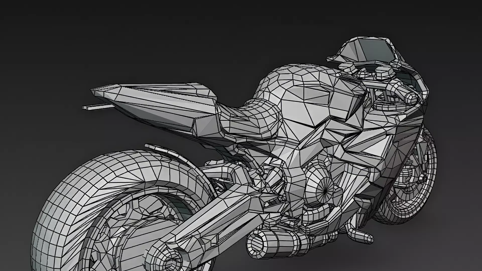 Cyberpunk Motorcycle 3D Model PBR Low-poly 3D model_12