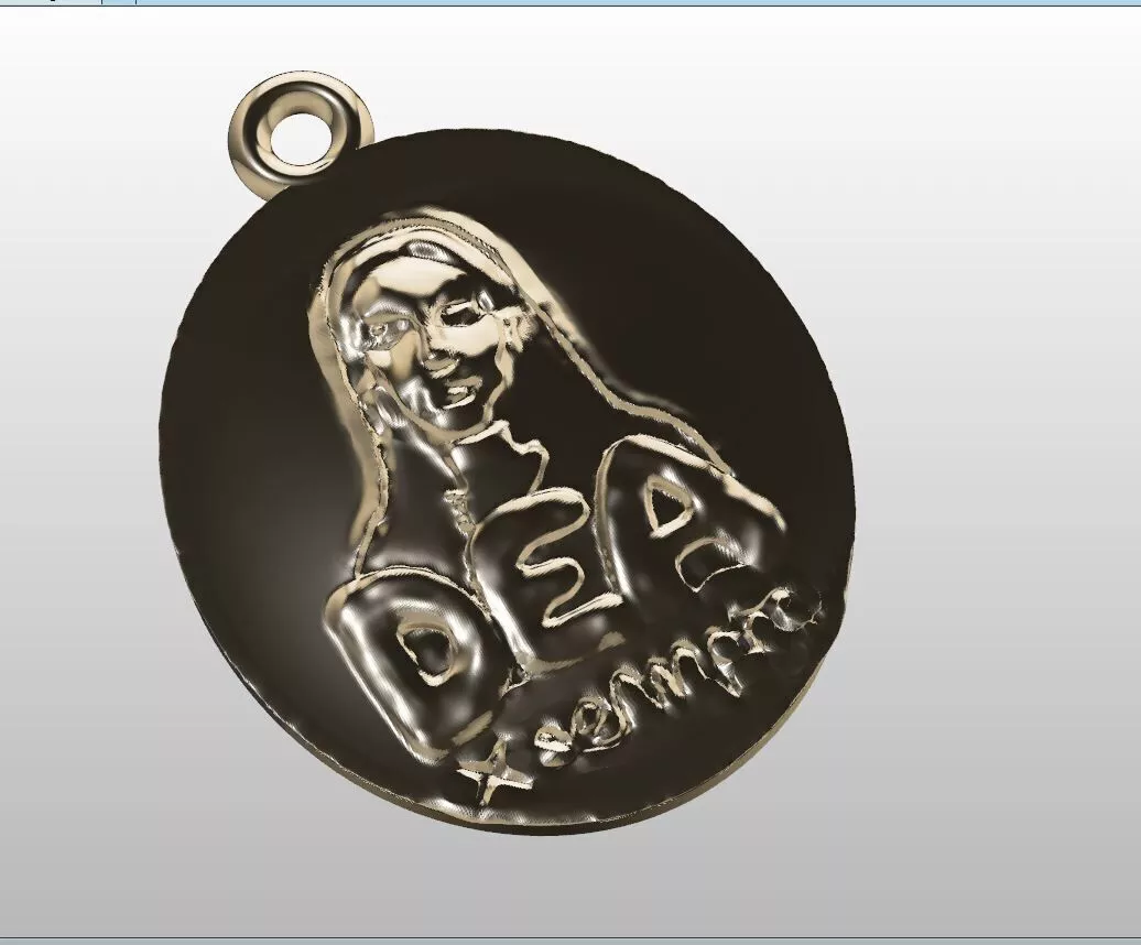gold pendent 14gram 3D print model
