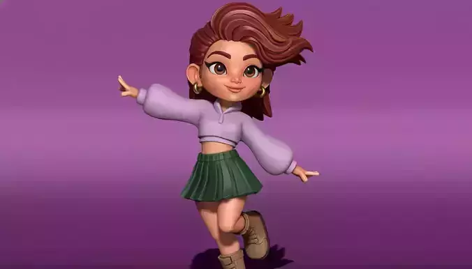 Mini KPOP Girl Chibi