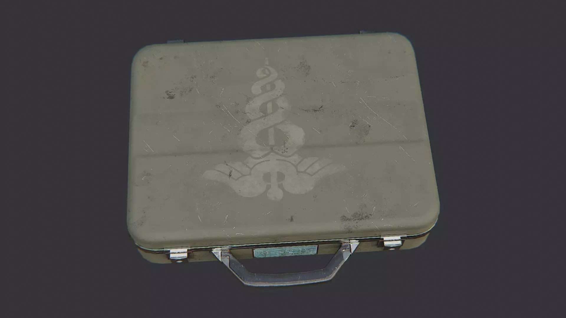 Olive Medical Case with Handle Low-poly 3D model_4