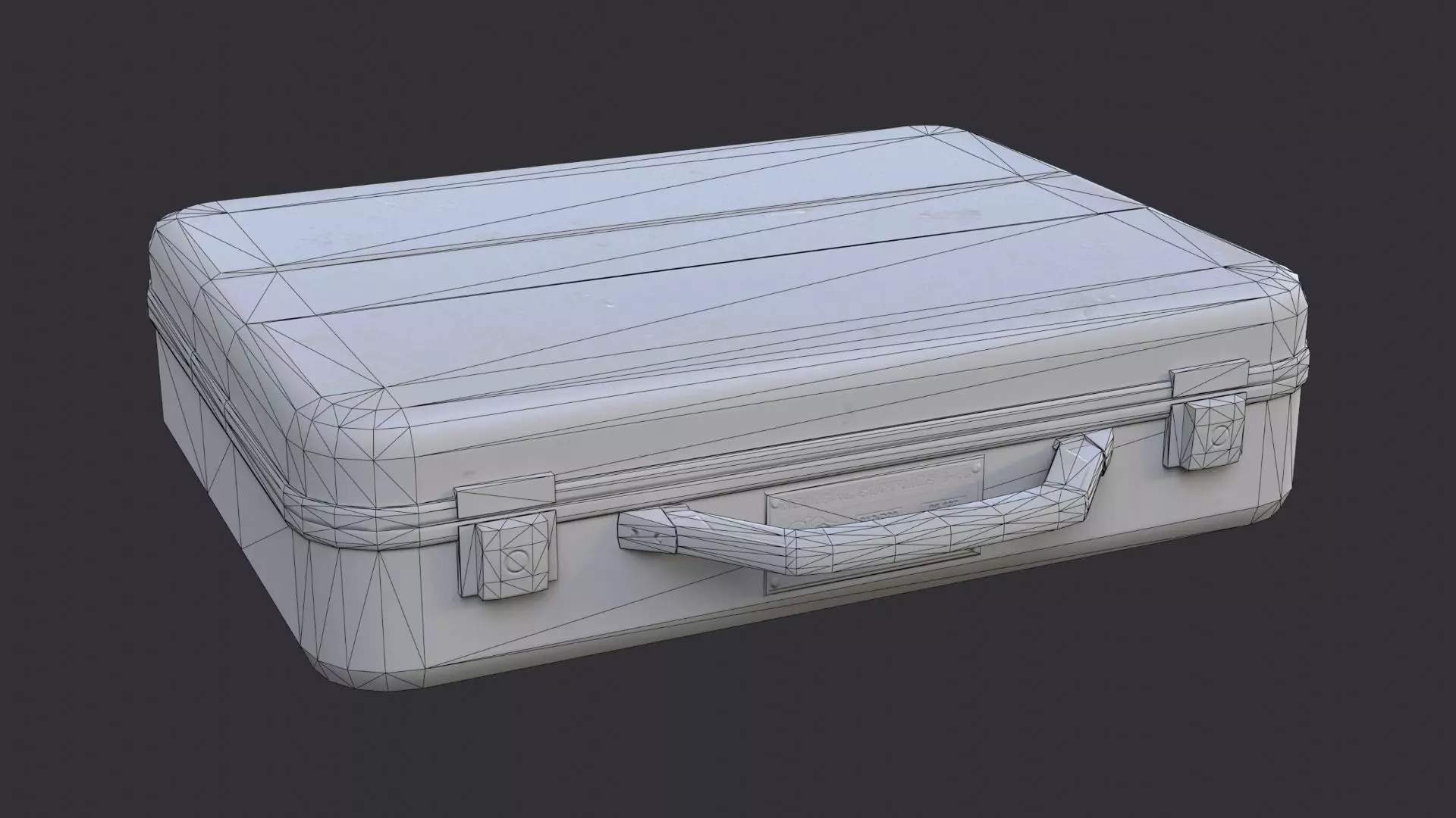 Olive Medical Case with Handle Low-poly 3D model_7