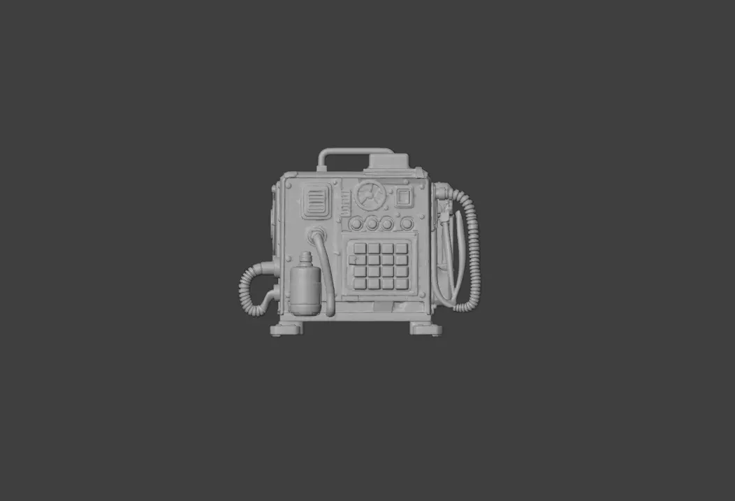 Retro Power Terminal Low-poly 3D model_19