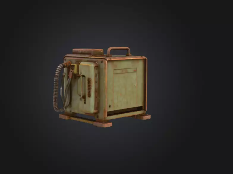 Retro Power Terminal Low-poly 3D model_5