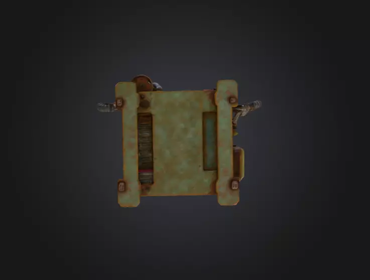 Retro Power Terminal Low-poly 3D model_14