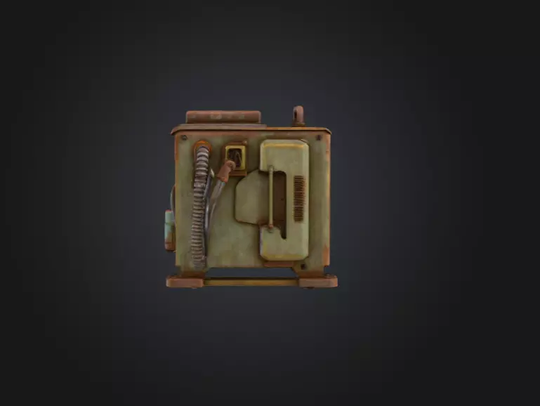 Retro Power Terminal Low-poly 3D model_16