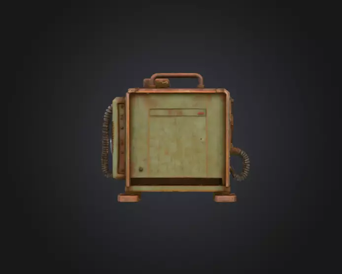 Retro Power Terminal Low-poly 3D model_8