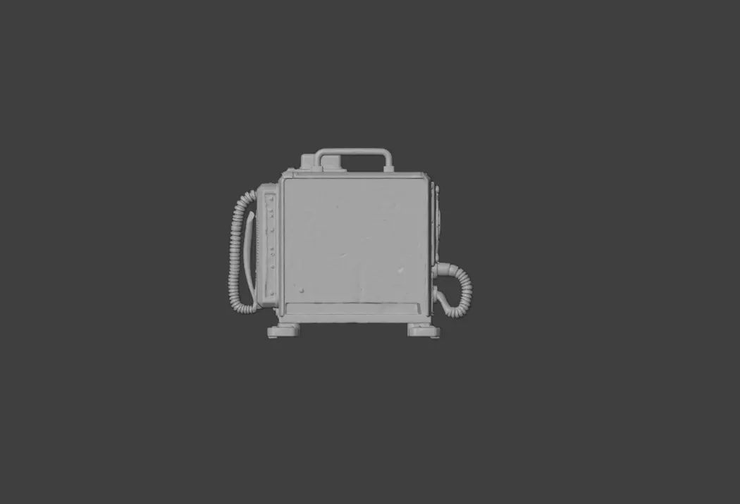 Retro Power Terminal Low-poly 3D model_22
