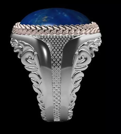 Onix Tasli Erkek Yuzugu 3D print model_5