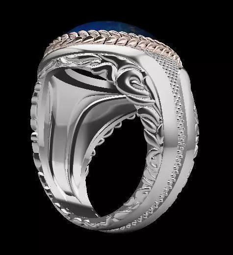 Onix Tasli Erkek Yuzugu 3D print model_4