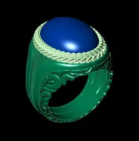 Onix Tasli Erkek Yuzugu 3D print model_8