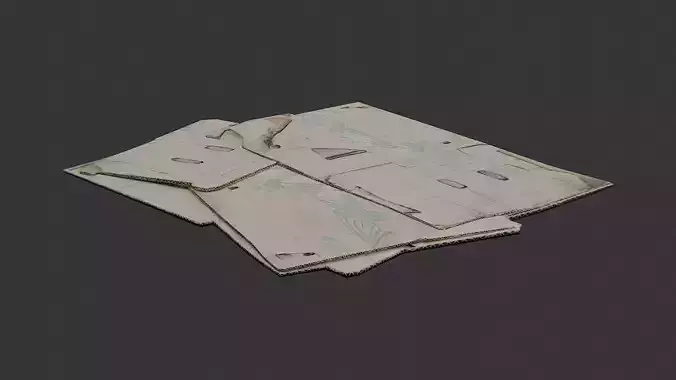 Cardboard Flat Sheet Prop with Distressed Texture