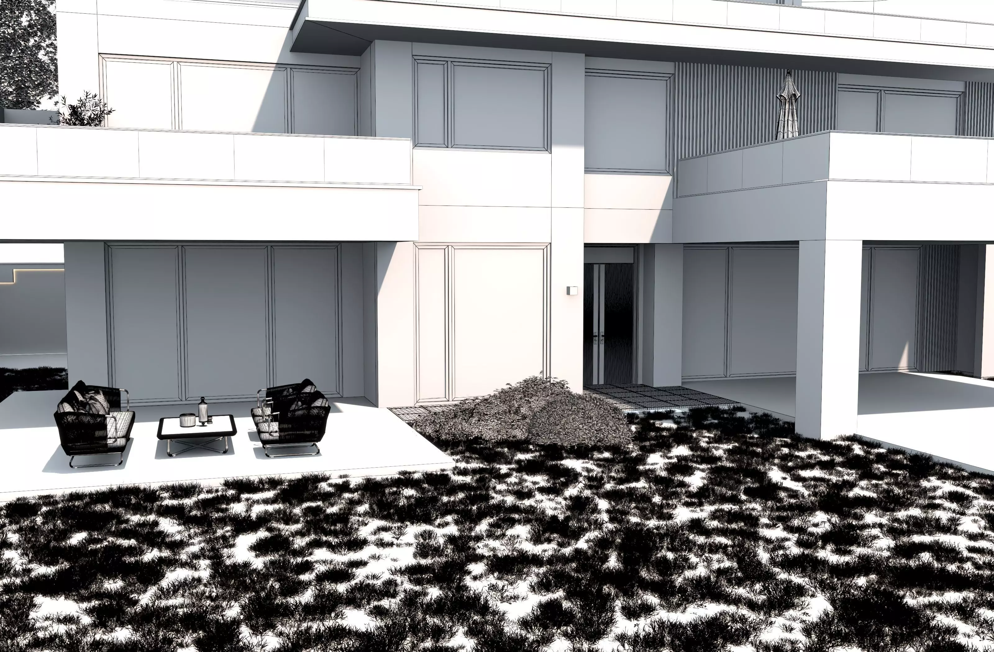 Modern house archicad 3D model_10