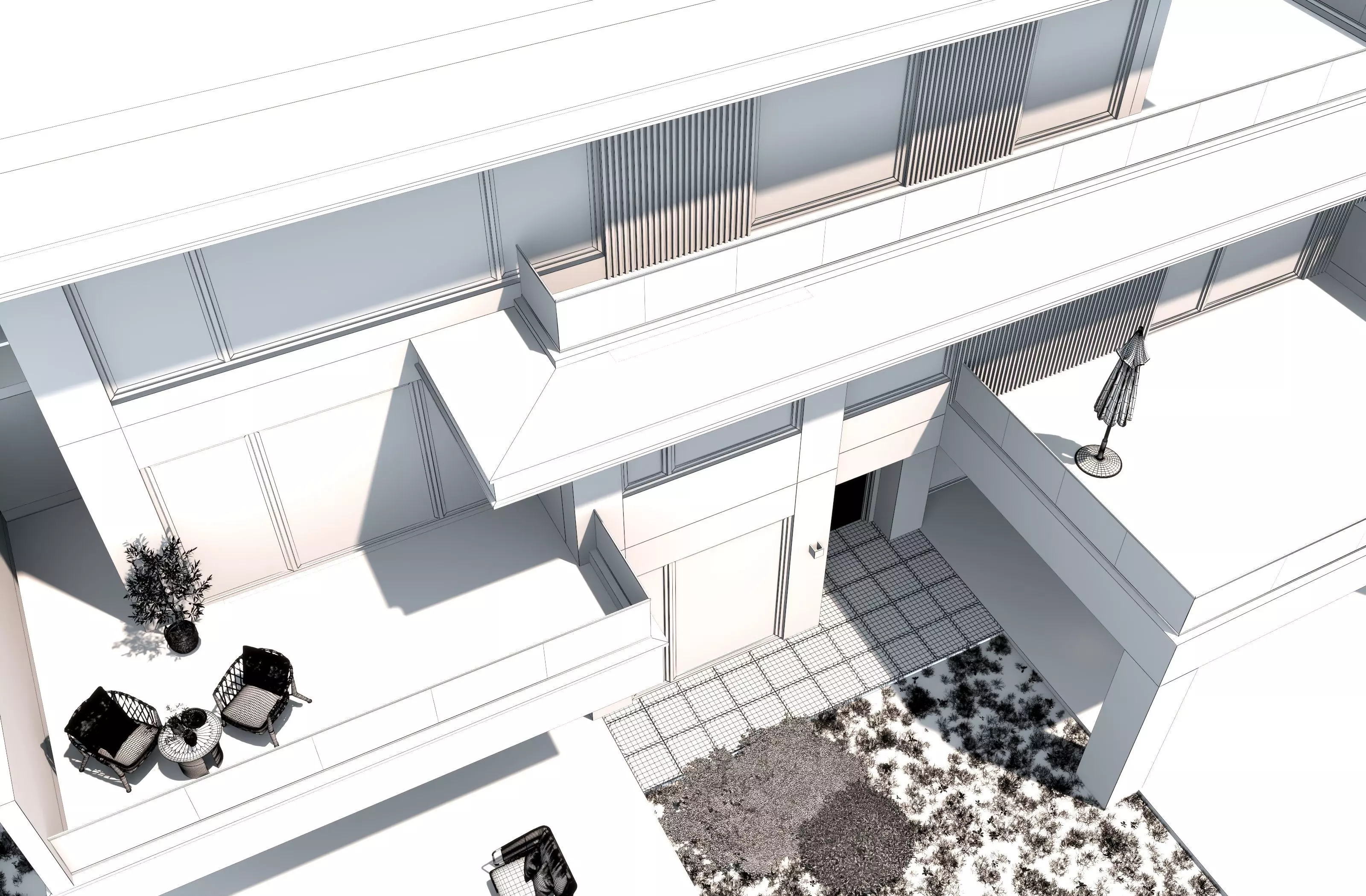 Modern house archicad 3D model_14