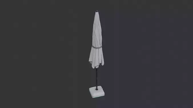 Patio Umbrella Closed Gray Canvas