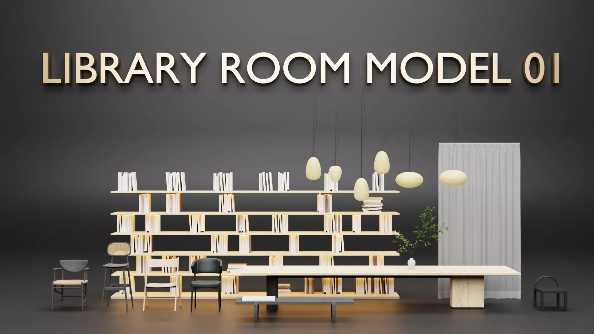 Living Room Model vol 15 Asset Libraries Free 3D model_1
