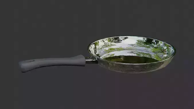Metal Frying Pan with Plastic Handle