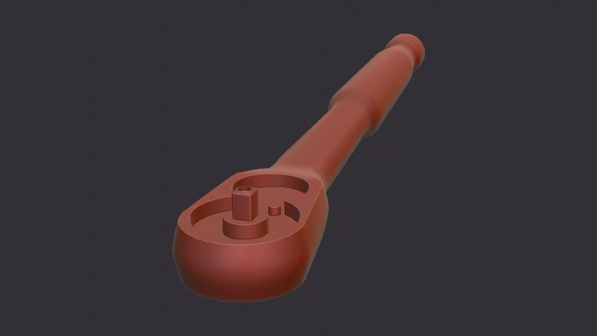 Large Ratchet Wrench Tool Low-poly 3D model_6