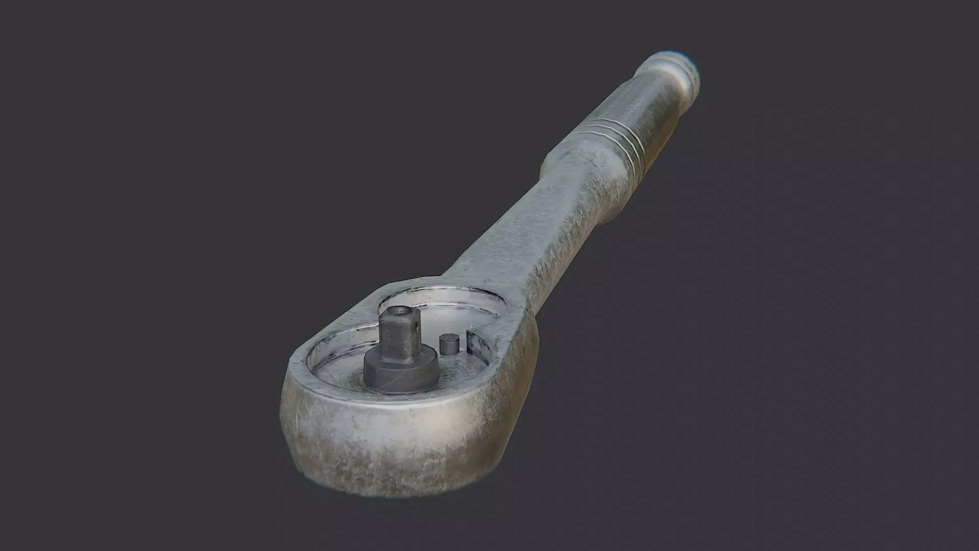 Large Ratchet Wrench Tool Low-poly 3D model_0