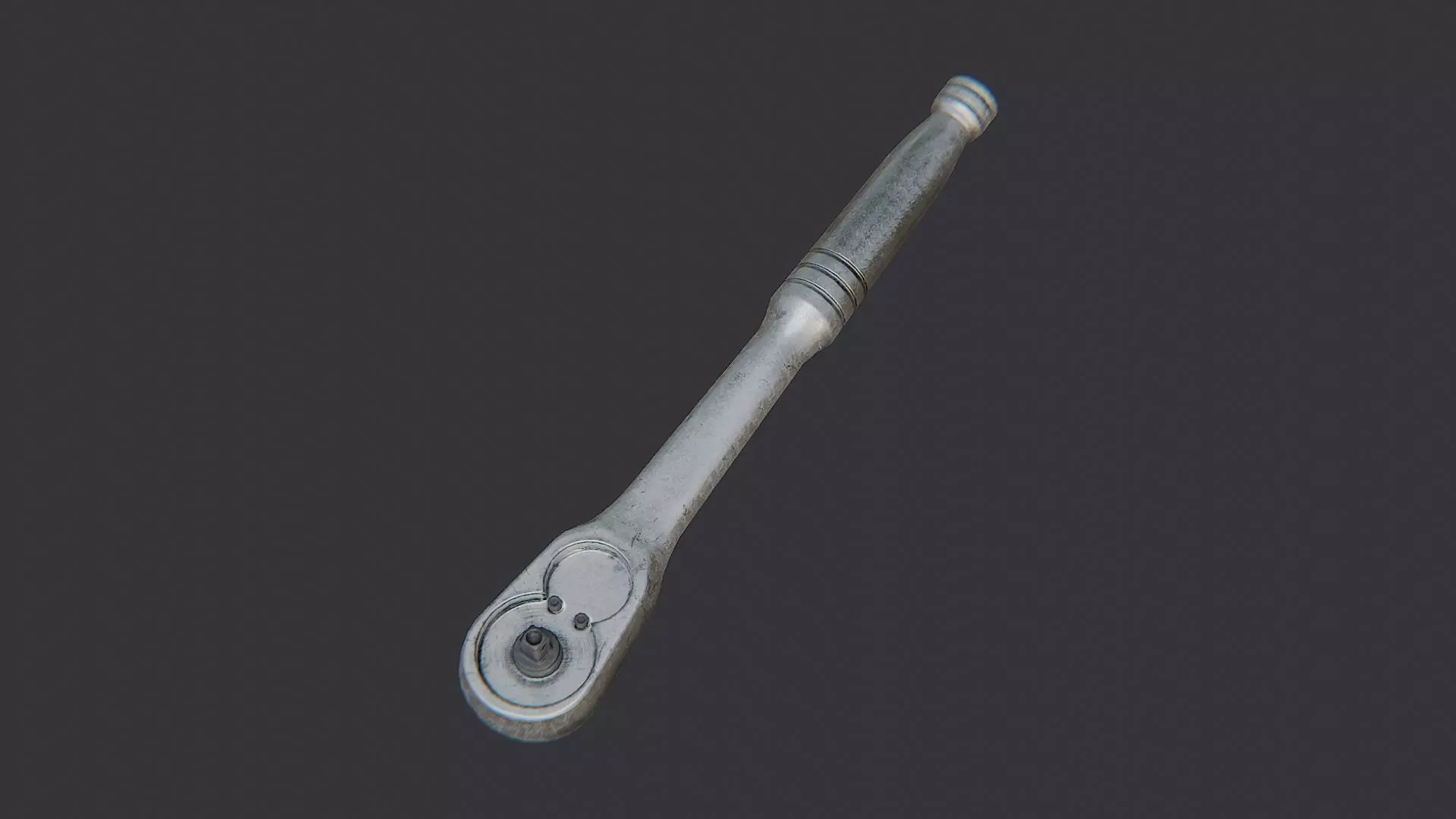 Large Ratchet Wrench Tool Low-poly 3D model_4