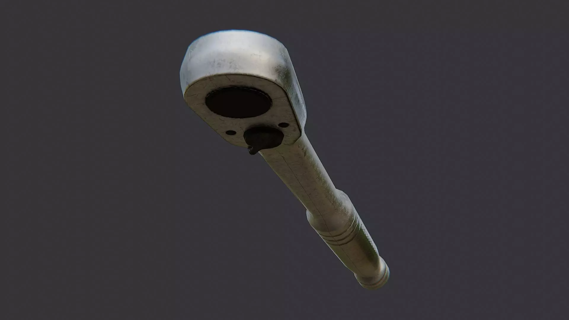 Large Ratchet Wrench Tool Low-poly 3D model_5