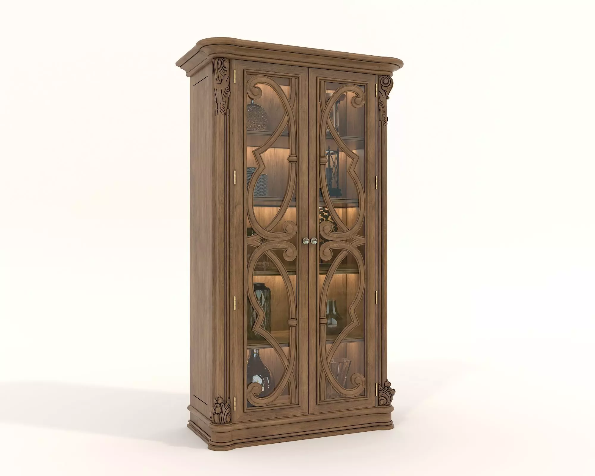 Classic Display Cabinet and Decoration 8 3D model_0