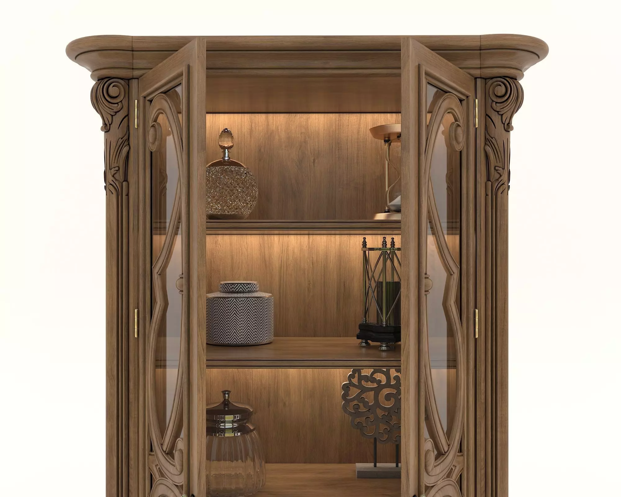 Classic Display Cabinet and Decoration 8 3D model_3