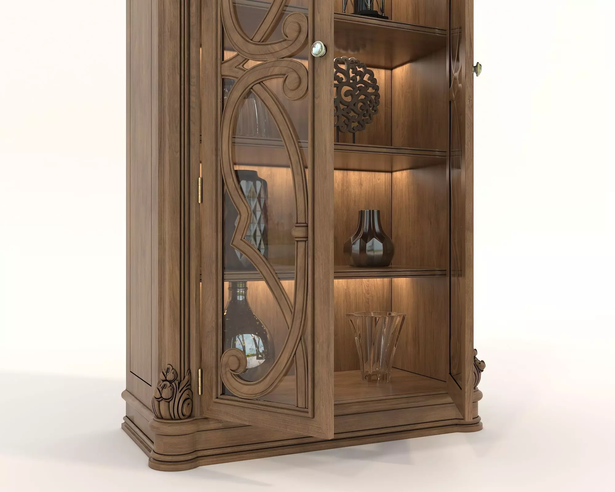 Classic Display Cabinet and Decoration 8 3D model_6
