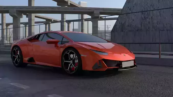 Futuristic Luxury Sports Car 3D Model Blender and FBX Format