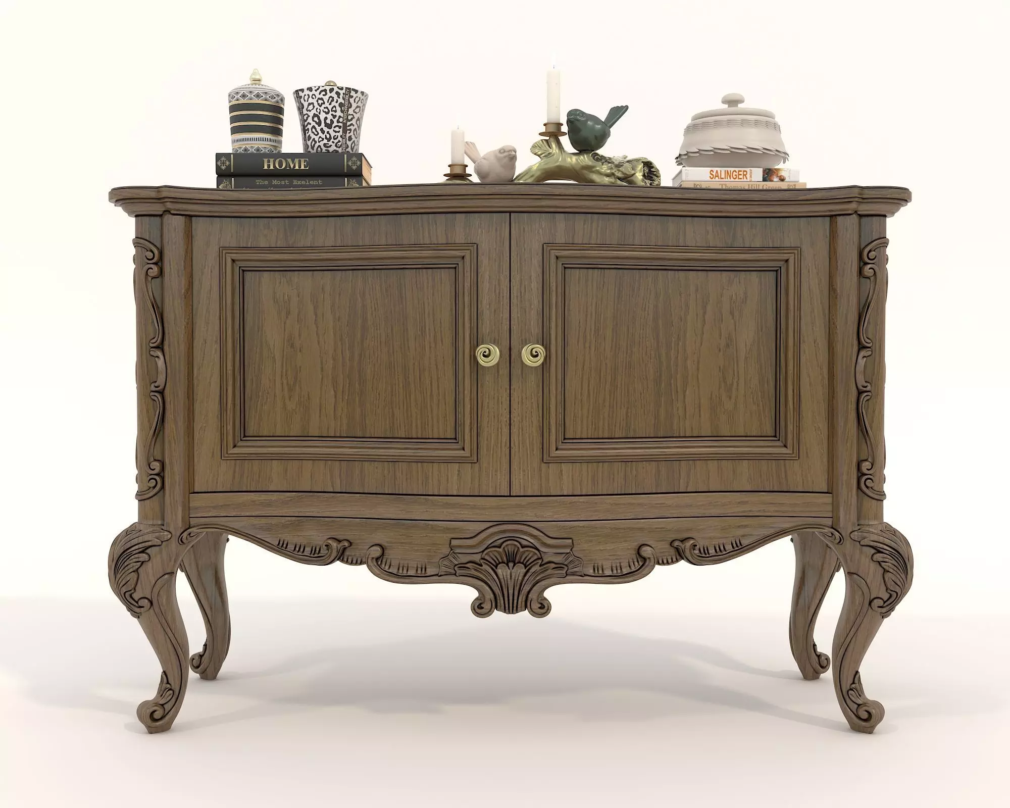 Classic European style Sideboard and Decoration 3 3D model_5