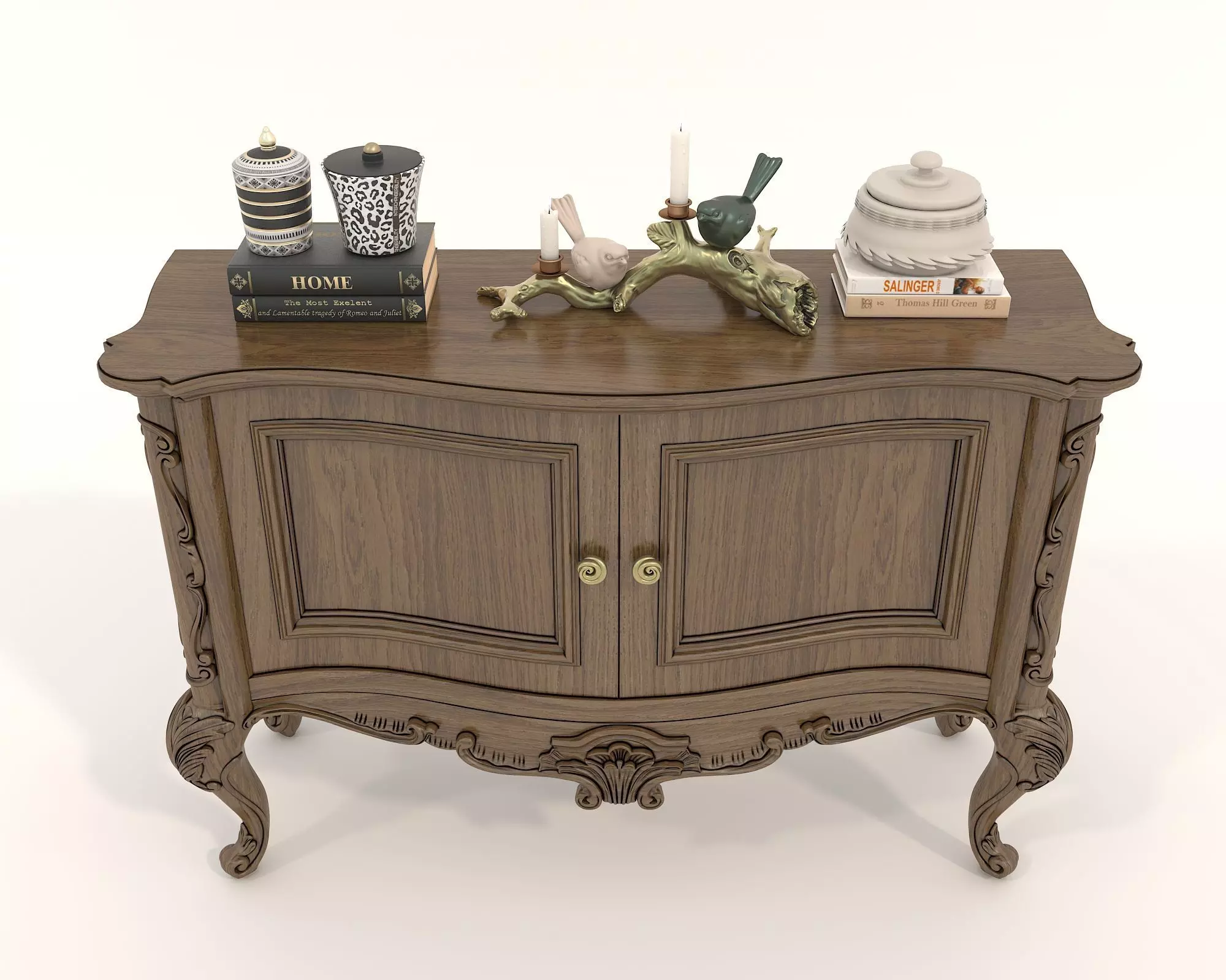 Classic European style Sideboard and Decoration 3 3D model_3