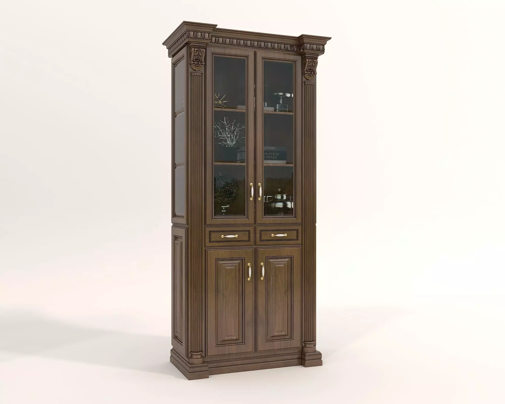 Classic European style Display Cabinet Collection 3D model_2