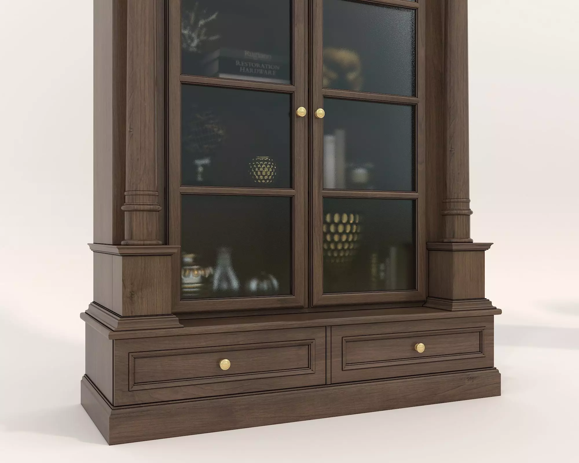 Classic European style Display Cabinet Collection 3D model_5