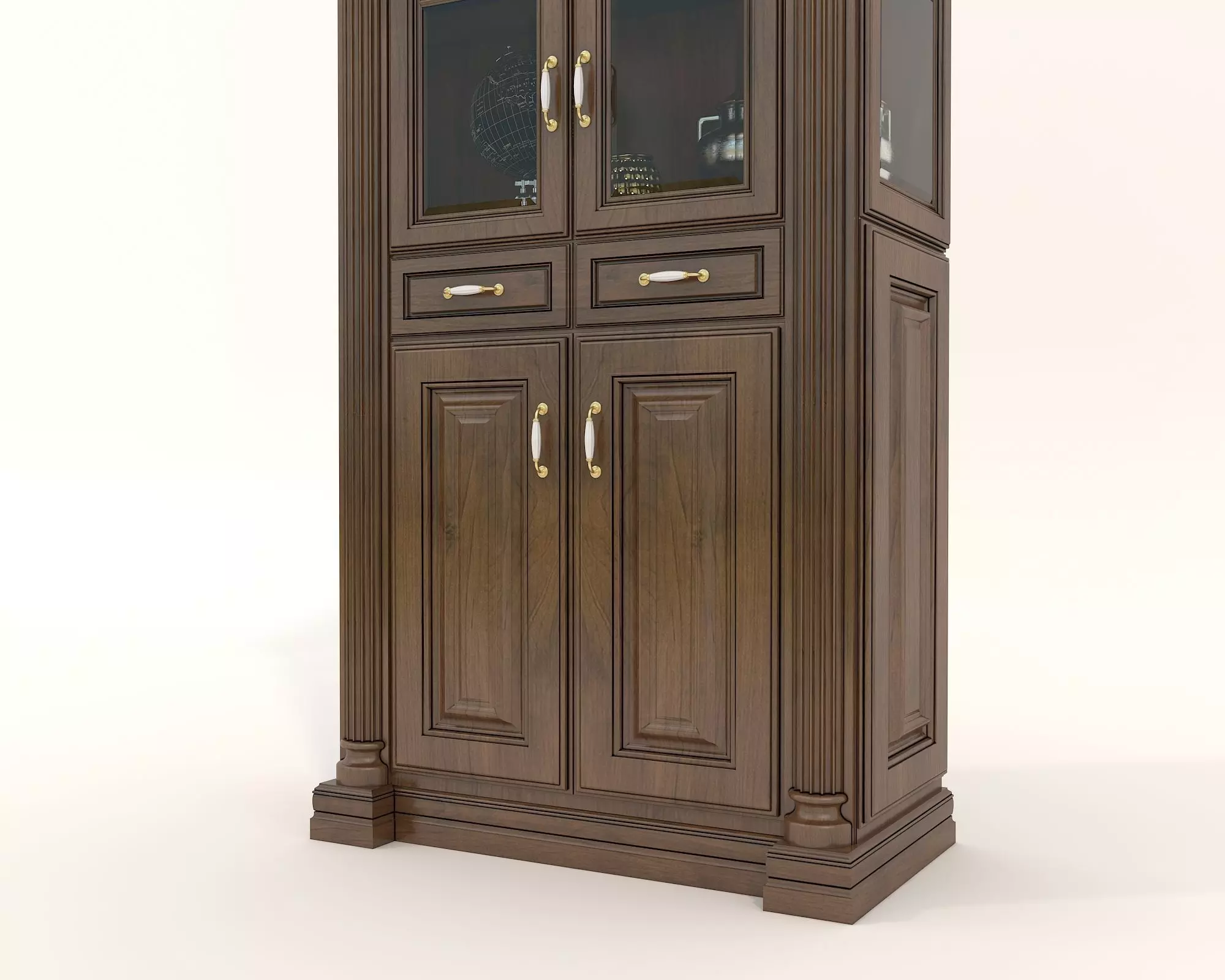 Classic European style Display Cabinet Collection 3D model_7