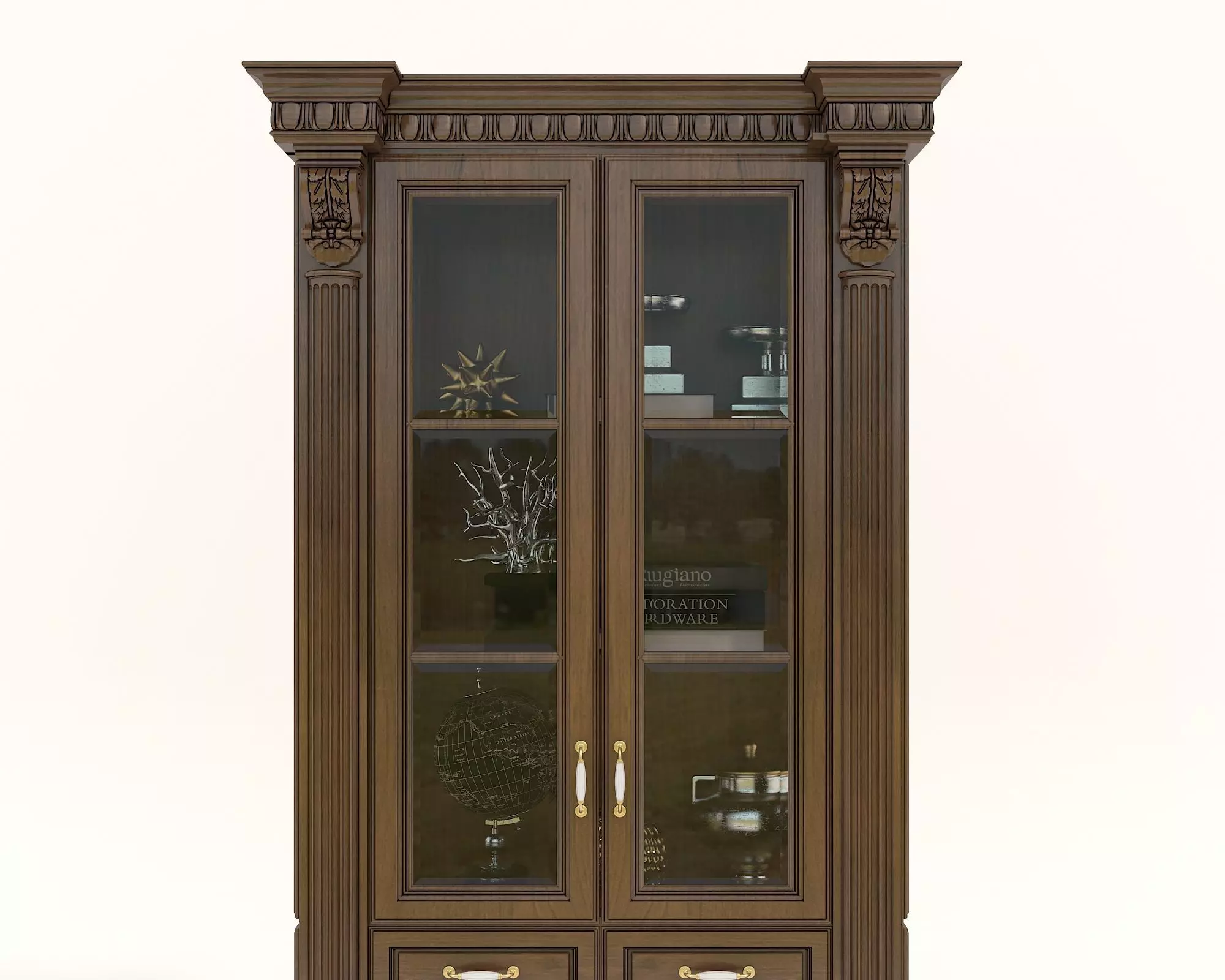 Classic European style Display Cabinet Collection 3D model_6