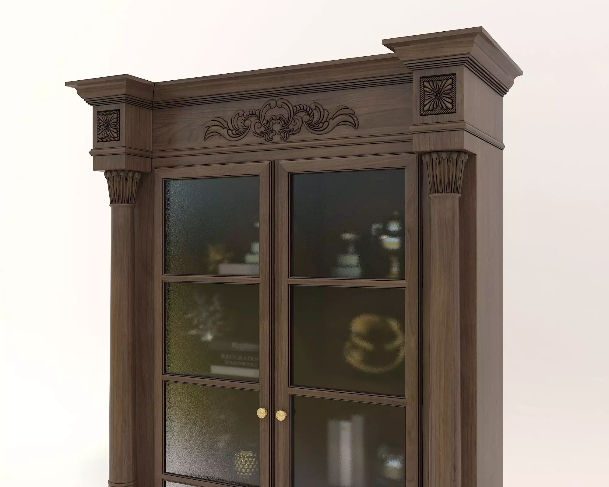 Classic European style Display Cabinet Collection 3D model_4