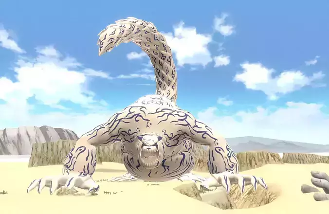 Shukaku Multi Blast Desert Arena Fbx Png