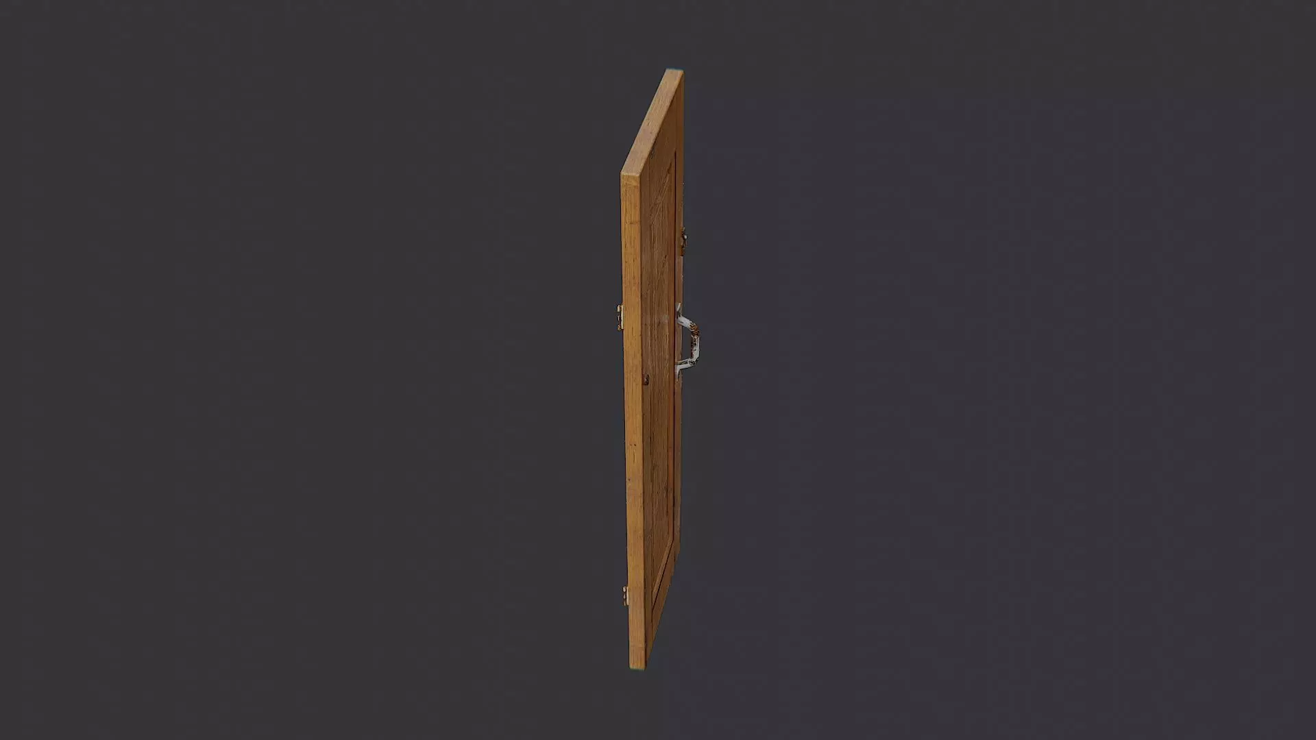 Wooden Ornate Panel Door Left Low-poly 3D model_3