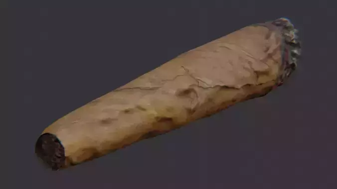Brown Wood Blunt Baton Low-poly 3D model