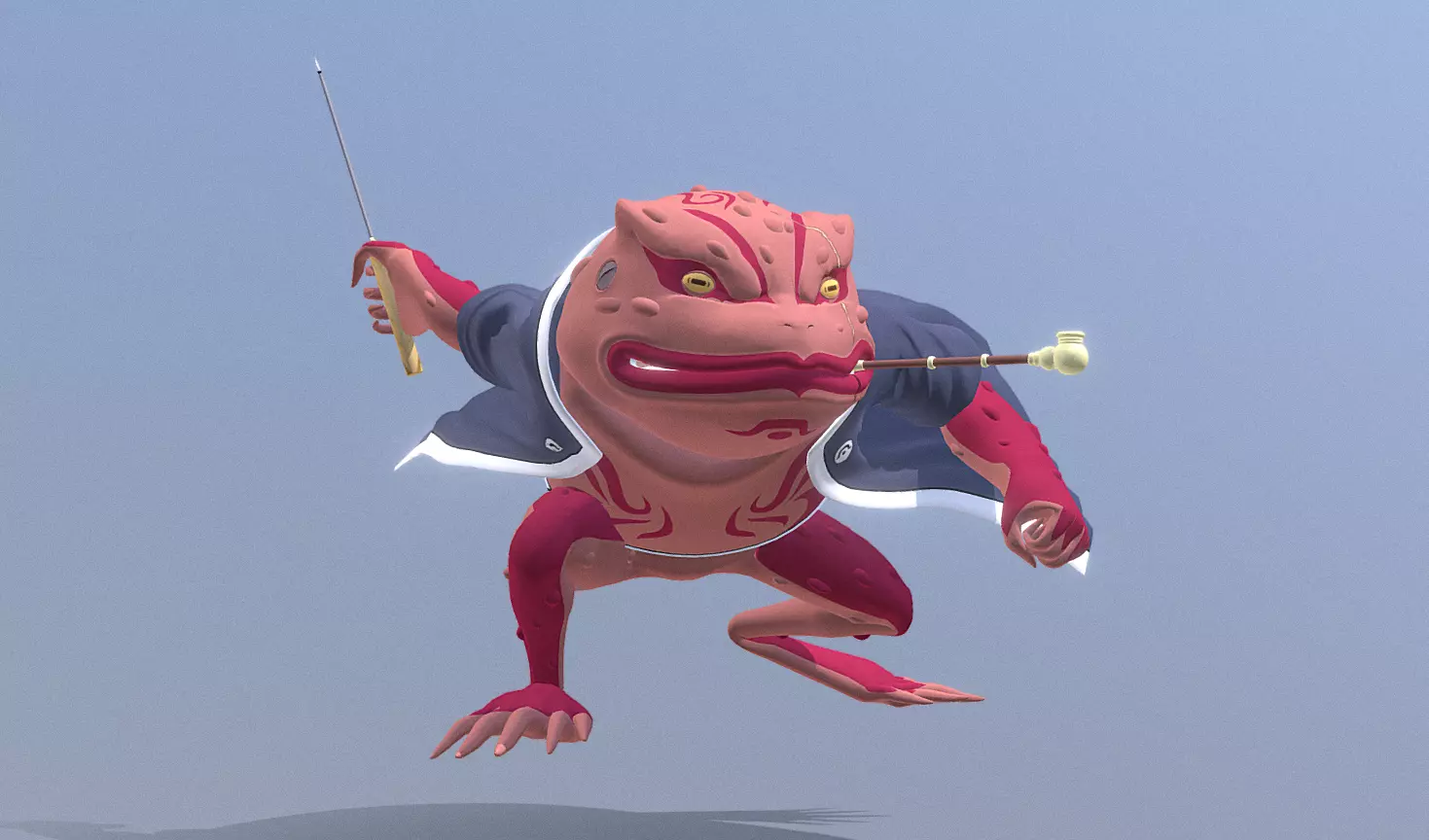 GAMABUNTA Wild frog Triple Slash Fbx Png 3D model_1