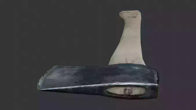 Wooden Hand Axe with Metal Head