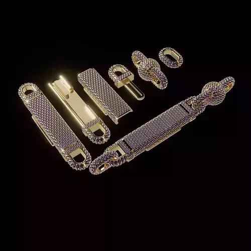 Fully Iced Out Bead Chain 12mm  High End Chain Link STL Design